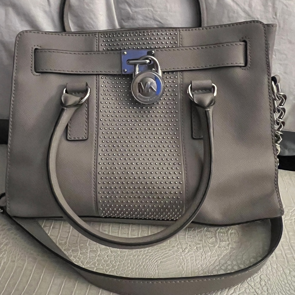 Michael Kors Gray Studded Bag